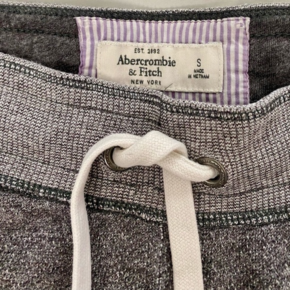 Abercrombie A&F 92 Logo Grey Sweatpants with Drawstring SM ** - Picture 5 of 8